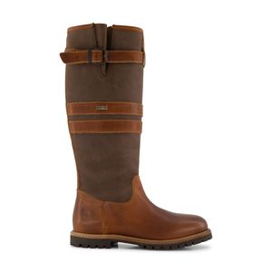 Travelin' Lindau - Damen - Schlupfstiefel - Country Technical - Leder und Nubuk - Braun - 42