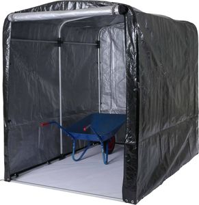 Gerätehaus MCW-N61, Gartenschuppen Geräteschuppen Gartenhaus, Alu UV-Schutz wasserfest, 201x157x201cm  anthrazit