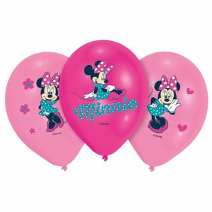 6 Rundballons - Ø 30cm - Minnie Maus