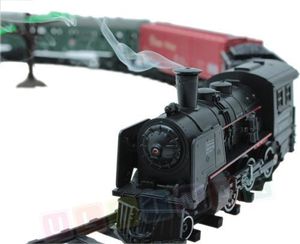 Eisenbahn elektrisch Set - Dampflokomotive, 4 Wagen, Sound, Licht und Rauch - Elektrische Lokomotive - 25 Teile, Mehrfarbig…