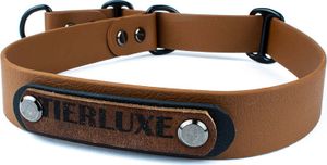 Hundehalsband Tierluxe Zugstopp Biothane Braun Personalisiert – Mit Name (Gravur) / Braun / M Halsumfang 30-35 cm