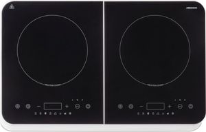 MEDION Doppel-Induktionskochplatte, 3500 Watt, Zwei Kochplatten, 10 Temperaturstufen, LED Display, MD18493, schwarz