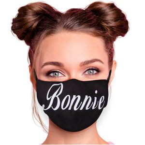 Alltagsmaske Stoffmaske Motiv Mund- Nasenschutz einstellbare Ohrbügel Waschbar Herren Damen verschiedene Designs, Modell wählen:Bonnie