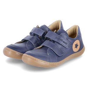 Däumling Kinder Klettschuhe/ Low Sneaker MADOC Blau mit Sternmuster, Größe: 32