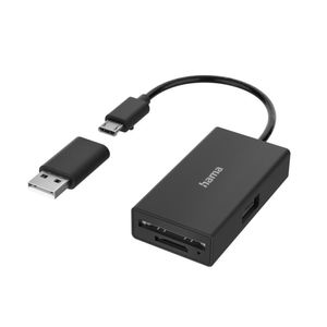 USB-OTG-Hub/Kartenleser, 3 Ports, USB-A, SD, microSD, inkl. USB-A-Adapter
