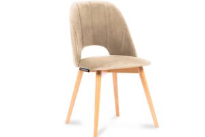 Konsimo Židle "TINO", béžový, látka/dřevo, skandinávská, 48x86x44 cm