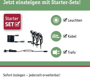 Paulmann Plug &amp; Shine LED Gartenstrahler Sting Basisset