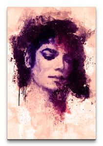 Michael Jackson Porträt Abstrakt Kunst King of Pop Musikikone 60x90cm Leinwandbild