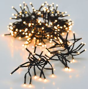 Cluster-Lichterkette 768 LED-Lichter extra Warmweiß 5,5m 8 Lichteffekte In- & Outdoor