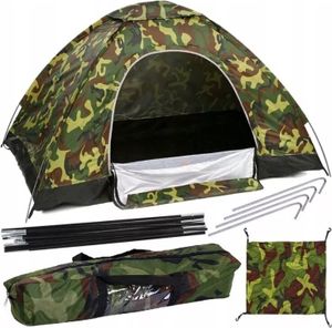 Turistický stan pro 4 osoby maskáčový 2 x 2,5 m