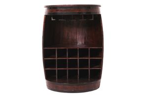 SIT Möbel Barschrank | für 15 Flaschen | recyceltes Altholz braun | B 67 x T 67 x H 90 cm | 05136-30 | Serie ALMIRAH