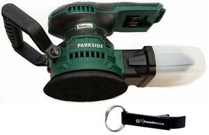 PARKSIDE® 20V Akku Exzenterschleifer PAEXS 20-Li B2 (ohne Akku) + HEADNMORE® Flaschenöffner als Schlüsselanhänger