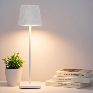 7MAGIC LED Dimmbare Akku Tischlampe Kabellose, Wiederaufladbar Warme Lichtfarbe Tischleuchte mit USB Ladestation, IP54 Wasserdichte, Weiß 7MAGIC LED Dimmbare Akku Tischlampe Kabellose, Wiederaufladbar Warme Lichtfarbe Tischleuchte mit USB Ladestation, IP54 Wasserdichte, Weiß