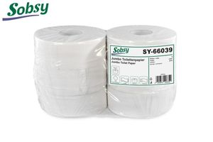 Jumbo Toilettenpapier Sobsy - 2-lagig - Ø 25 cm - recycling - natur - 6 Rollen