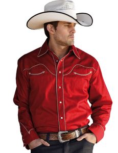 Herren Westernhemd Cowboy Biker Western Hemd »JACK« Rot