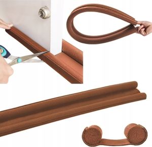 Těsnění pod dveře okna pěnové dvojité akustické proti průvanu a hmyzu 90 cm, hnědé