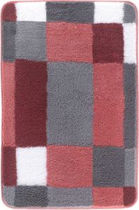 Badematte - Altrosa – Grau - Weiß - Polyacryl - 70 x 120 cm