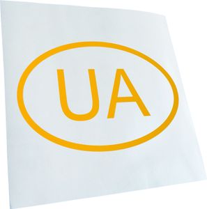 Kiwistar - Autoaufkleber - Ukraine UA Heckscheibe - Aufkleber für Auto Kfz Fahrrad, LKW, Truck Mofa