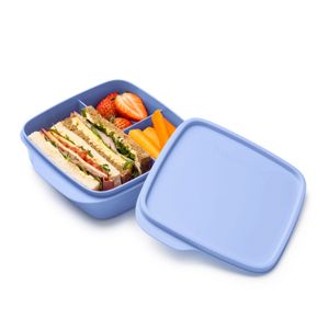 TUPPERWARE To Go Lunchbox Clevere Pause 550 ml pastell hellblau mit Trennwand