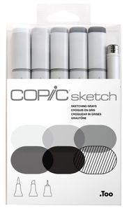 COPIC Marker sketch 6er Set "Sketching Grays"