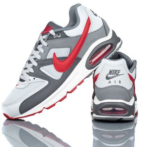 NIKE Herren-Freizeitschuhe-Sportschuhe Retro-Sneaker AIR MAX COMMAND grau rot, Größe:45