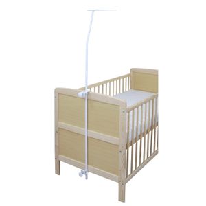 Himmelstange Himmelhalter weiß aus Metall universal für Babybett Kinderbett Gitterbett Wiege Beistellbett
