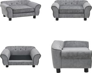 vidaXL Pohovka pre psov šedá 72x45x30 cm plyš - Pohovka pre psov - Pohovka pre domáce zvieratá - Pohovky pre domáce zvieratá