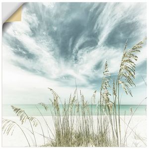 ARTland Wandbild, selbstklebend Alleine am Strand | Vintage Größe: 70x70 cm