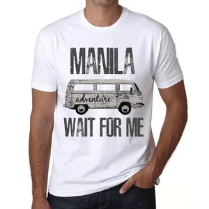 Herren Grafik T-Shirt Abenteuer warten auf mich in Manila – Adventure Wait For Me In Manila – Öko-Verantwortlich Vintage Jahrgang Kurzarm Lustige