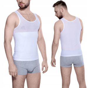 Mitex - BODY PERFECT - Herren Unterhemd Korsett Body Perfect Shaper Bauch weg Mieder ärmellos - 170/180 - Weiß - M