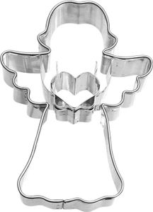 BIRKMANN Ausstechformen Engel mit Herz, 7 cm, Edelstahl, mit Innenprägung, 191372