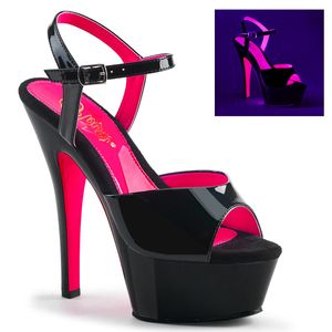 KISS-209TT Damen Sandale von Pleaser, Schwarz EU 44, US 14