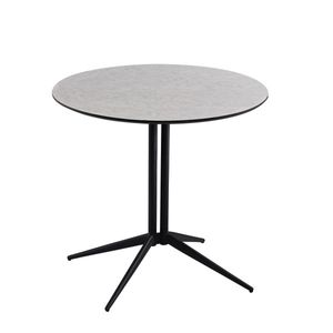 CasaDolce Jedálenský stôl ADENA 80, sivá doska a čierne nohy, 80x80x75 cm