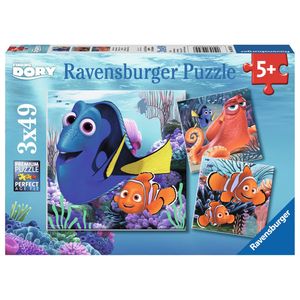 3 x 49 Teile Ravensburger Kinder Puzzle Disney Pixar Findet Dory 09345