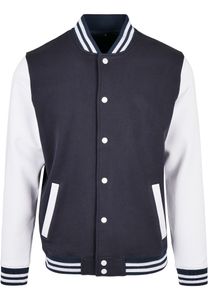 Build Your Brand 0 Basic College Jacket BB004 Mehrfarbig Navy/White XXL