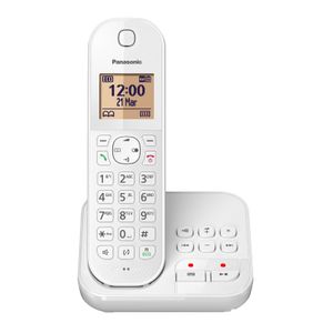 Panasonic Festnetztelefon KX-TGC420, Anrufbeantworter, Farbe: Weiss