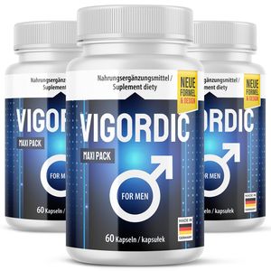 Vigordic Nahrungsergänzungsmittel mit L-Arginin, L-Citrullin, Maca und Zink 3 x 60 Kapseln