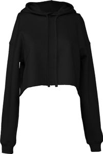 Bella 7502 | Women's Cropped Fleece Hoodie - Damen - Farbe: Black - Größe: XL