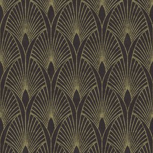 Livingwalls Art Deco Tapete New Walls 50's Glam Vliestapete schwarz gold 10,05 m x 0,53 m Livingwalls Art Deco Tapete New Walls 50's Glam Vliestapete schwarz gold 10,05 m x 0,53 m