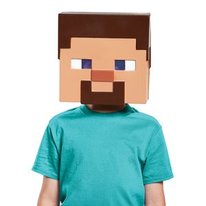 Minecraft-Lizenzmaske Steve Videospielmaske hautfarben-braun