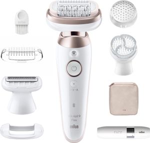Braun Silk-épil 9 Flex 9-360 3D 40 Pinzette Rose, Weiß