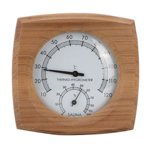 Thermo-Hygrometer, Saunaraum-Hygrometer, Korrosionsbestndigkeit 0% -100% Saunahaus aus Zedernholz für Saunaraum