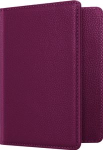 Fintie Reisepass Impfpass Schutzhülle - Premium Kunstleder Reisepasshülle Travel Organizer mit RFID-Blockier für Kreditkarten, Ausweis, Reisedokumente Damen Herren, Lila