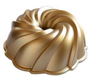 Nordic Ware Gugelhupf Backform Swirl Bundt Gold ø 24 cm / 2.4 Liter