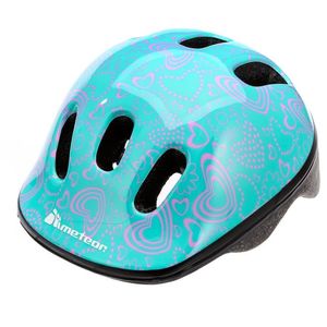 Kask ochronny Meteor, kask dziecięcy, kask rowerowy, rolki, kask MV6-2 dziecięcy kask rowerowy, rozmiar XS 44-48 cm Flower