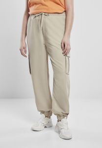 Urban Classics Damskie spodnie Cargo z wiskozy Twill w kolorze betonowym - M
