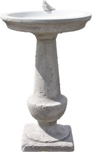 Vogeltränke Klassisch perfekt für ihren Garten oder Vorgarten aus Steinguss Frostfest Witterungsbeständig und Neu 76cm H, ST-204123