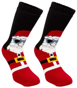 BRUBAKER Pánske ABS ponožky Vianočné ponožky Cool Santa Claus One Size (EU 40-46)