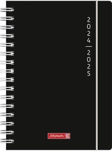 Študentský kalendár 2024/2025 "Plain Black", 1 strana = 1 deň, A5, 352 strán, čierny