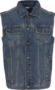 Urban Classics - Klasická džínsová vesta DENIM BLUE XXL